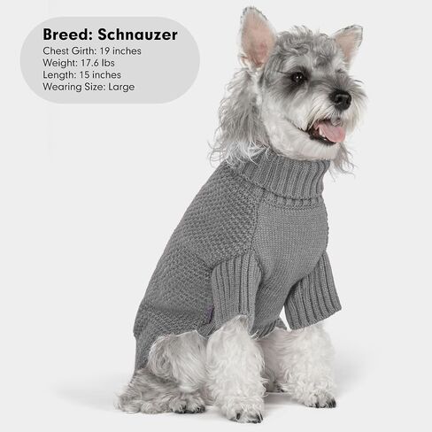 cyeollo Dog Sweater Long Sleeve Warm Knit Sweaters for Small Dogs Cats Boy in Kuwait