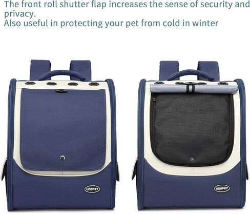 UOOPET Cat Carrier، حقيبة ظهر كبيرة للقطط، حامل الحيوانات الأليفة المعتمد من شركات الطيران، حامل الكلاب للكلاب الصغيرة، حقيبة سفر للكلاب، حقيبة ظهر للكلاب للمشي لمسافات طويلة (Gray01) in Kuwait