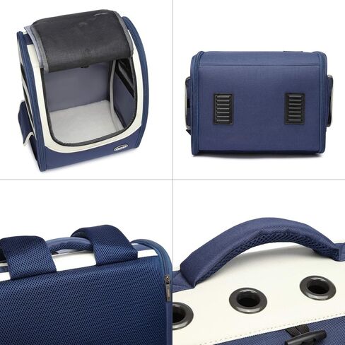 UOOPET Cat Carrier، حقيبة ظهر كبيرة للقطط، حامل الحيوانات الأليفة المعتمد من شركات الطيران، حامل الكلاب للكلاب الصغيرة، حقيبة سفر للكلاب، حقيبة ظهر للكلاب للمشي لمسافات طويلة (Gray01) in Kuwait