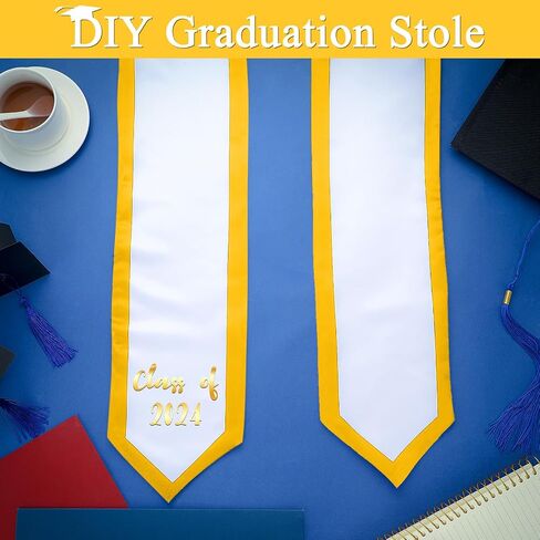 SATINIOR 5 Pieces 72 Inch Unisex Adult Graduation Stole Plain Graduation Honor Stole in Saudi Arabia