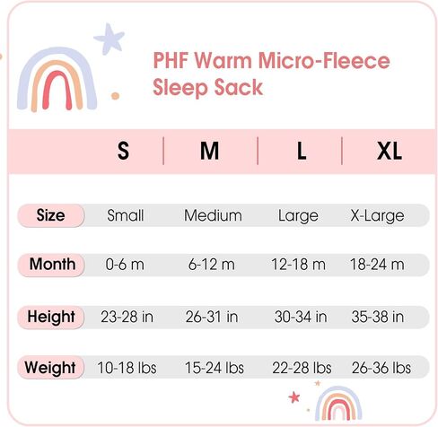 PHF Soft Micro-Fleece Baby Sleep Sack, 6-12 Months Warm Baby Wearable Blanket, 2-Way Zipper Sleeping Bags, 2 Pack Comfy Toddler Sleeping Sack for Baby Girls, Medium Size, Floral in Saudi Arabia
