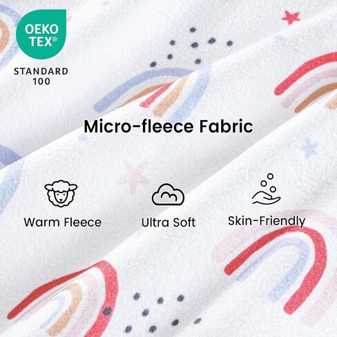 PHF Soft Micro-Fleece Baby Sleep Sack, 6-12 Months Warm Baby Wearable Blanket, 2-Way Zipper Sleeping Bags, 2 Pack Comfy Toddler Sleeping Sack for Baby Girls, Medium Size, Floral in Saudi Arabia
