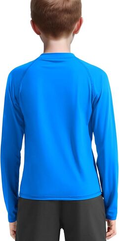 JOCMIC قميص سباحة للأولاد من Rashguard بأكمام طويلة بعامل حماية من أشعة الشمس 50+ للحماية من الشمس سريع الجفاف قميص سباحة Rashguard للأطفال الشباب in Kuwait
