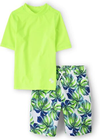 The Children's Place,Short Sleeve Rash Guard and Bottoms,boys,Shark,Large in Saudi Arabia