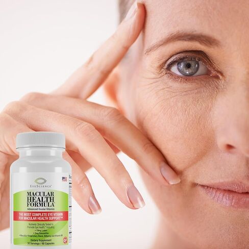EyeScience Macular Health Beyond AREDS2 Formula, Advanced Ocular Vitamin - Containing Lutein, Zeaxanthin, Bilberry, and Vitamins C, D, E, and B6 (60 Day Supply) in Saudi Arabia