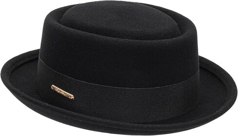 Pork Pie Hat Wool Felt Bowler Porkpie Boater Derby Fedora Hat for Men Women (S/M) in Saudi Arabia
