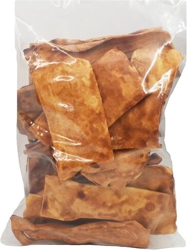 All Natural Premiun Green Cow Rawhide Chips - Odor-Free, Promotes Dental Health, Perfect Shape, Irresistible Flavor. Livestock from South America. 100% Natural (Peanut Butter, 3 Pounds) in Saudi Arabia