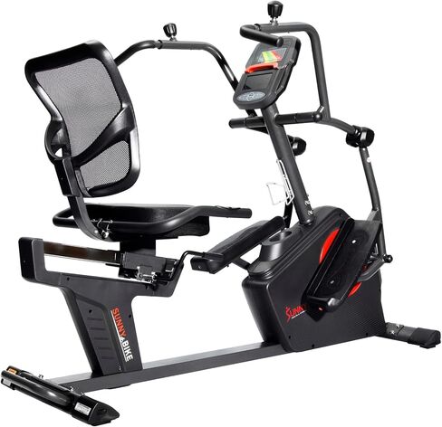 Sunny Health & Fitness Elite Recumbent Cross Trainer & Elliptical Machine with Arm Exercisers, Easy Adjust Seat, with Exclusive SunnyFit® App Enhanced Connectivity in Saudi Arabia