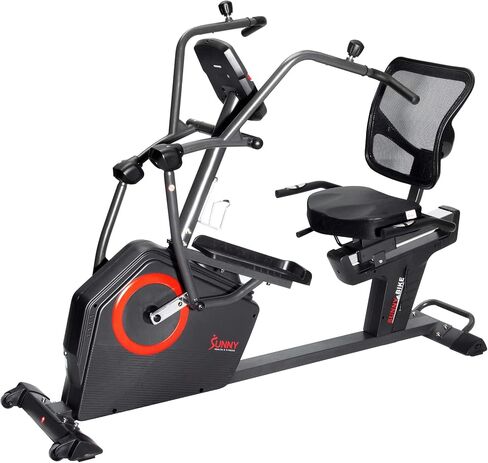Sunny Health & Fitness Elite Recumbent Cross Trainer & Elliptical Machine with Arm Exercisers, Easy Adjust Seat, with Exclusive SunnyFit® App Enhanced Connectivity in Saudi Arabia