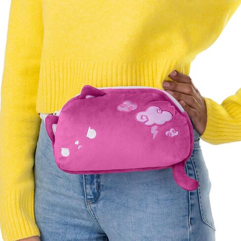 TeeTurtle Plushiverse - Plushie Fanny Pack - Valentine’s Day - Cute Kawaii Purple Leopard - Novelty Hip Waist Crossbody Bag in Saudi Arabia