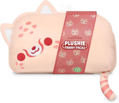 TeeTurtle Plushiverse - Plushie Fanny Pack - Valentine’s Day - Cute Kawaii Purple Leopard - Novelty Hip Waist Crossbody Bag in Saudi Arabia