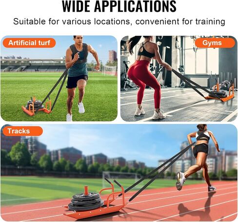VEVOR Weight Training Pull Sled, Fitness Strength Speed Training Sled, Steel Power Sled Workout Equipment for Athletic Exercise and Speed Improvement in Saudi Arabia
