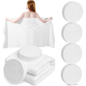 MCPINKY 42PCS Compressed Towel Tablets, Compressed Travel Towels Disposable Coin Tissues Portable Magic Towels for Camping Hiking Face Washing Toilet