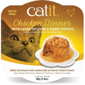Catit Chicken Dinner with Liver & Sweet Potato – Hydrating and Healthy Wet Cat Food for Cats of All Ages