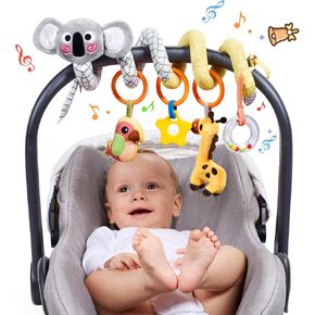 TUMAMA Baby Stroller Arch Toy,Portable Baby Mobile for Bassinet,Car Seat Crib Accessories Travel Activity Arch for Babies Infants 0-12 Months