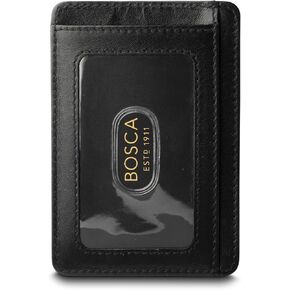 7 Pocket ID Card Case Polished Old Leather Dark Brown Leather