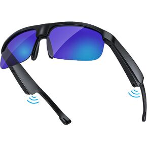Smart Glasses, Polarized Bluetooth Sunglasses, Built-in Mic & Speakers, Voice Assistant, UV Protection Audio Sun Glass