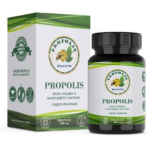 Propolis Health Propolis Capsules 1000mg-Daily with Vitamin E Per 2 Capsules - Brazilian Green Propolis Extract - Immune Booster 50 Days Supply Propolis Capsules (180 Capsules)