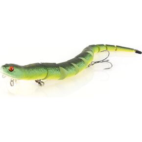Savage Gear 3D Wake Snake Fishing Bait, 2 oz, Rattle Snake, Realistic Contours, Colors & Movement, Durable Construction, Versatile Rigging Options, Dual Treble Hook Configuration