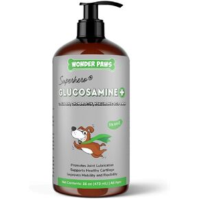 Premium Liquid Glucosamine for Dogs – Extra Strength Joint Support, Flexibility, Cartilage & Mobility - Hip and Joint Supplement with Chondroitin, MSM, Collagen & Hyaluronic Acid - All Ages (16 oz)