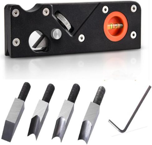 szhdxsy Combination upgrade-7 Cutter Heads Wood Planar carpenter's edge trimming tool, suitable for manual chamfering and planing of wood quick trimming,for Quick Edge Trimming and Chamfering,Black in Saudi Arabia