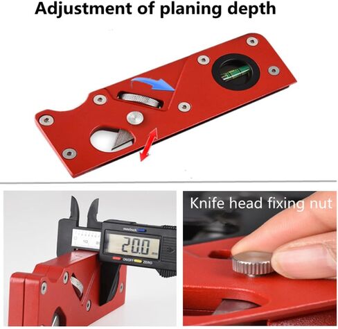 szhdxsy Combination upgrade-7 Cutter Heads Wood Planar carpenter's edge trimming tool, suitable for manual chamfering and planing of wood quick trimming,for Quick Edge Trimming and Chamfering,Black in Saudi Arabia