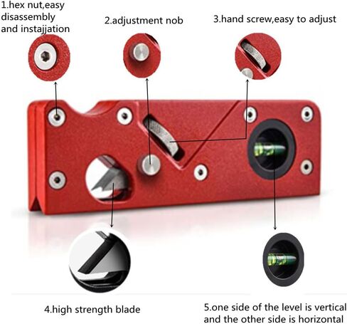 szhdxsy Combination upgrade-7 Cutter Heads Wood Planar carpenter's edge trimming tool, suitable for manual chamfering and planing of wood quick trimming,for Quick Edge Trimming and Chamfering,Black in Saudi Arabia