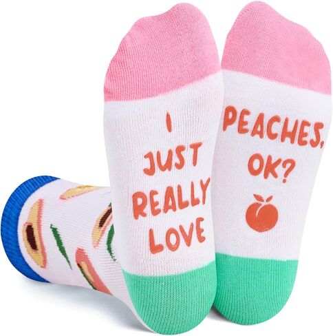 Zmart Funny Strawberry Socks For Teen Boys Girls Novelty Fruit Socks, Strawberry Gifts For Kids 7 to 10 Years, Purple, Strawberry Purplr, 7-12 Years in Saudi Arabia