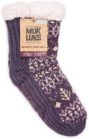 MUK LUKS Pieced Cabin Sox (1 Pair Pack) Women's Socks in Saudi Arabia