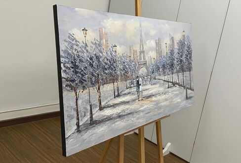 V-inspire art، 24 × 48 بوصة لوحة زيتية حديثة 100% مرسومة يدويًا بنمط ريفي تأثيث منزلي لوحة قماشية ديكور ثلاثي الأبعاد إطار لوحة جدارية تجريدية فن معلق in Kuwait