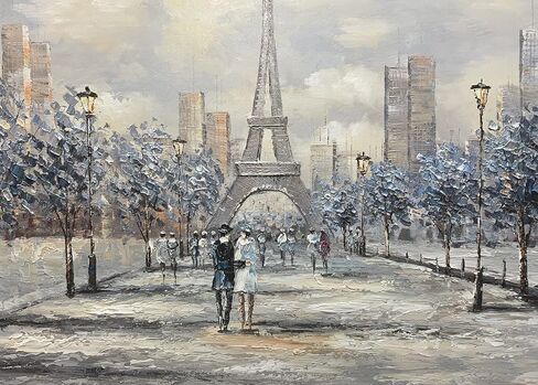 V-inspire art، 24 × 48 بوصة لوحة زيتية حديثة 100% مرسومة يدويًا بنمط ريفي تأثيث منزلي لوحة قماشية ديكور ثلاثي الأبعاد إطار لوحة جدارية تجريدية فن معلق in Kuwait