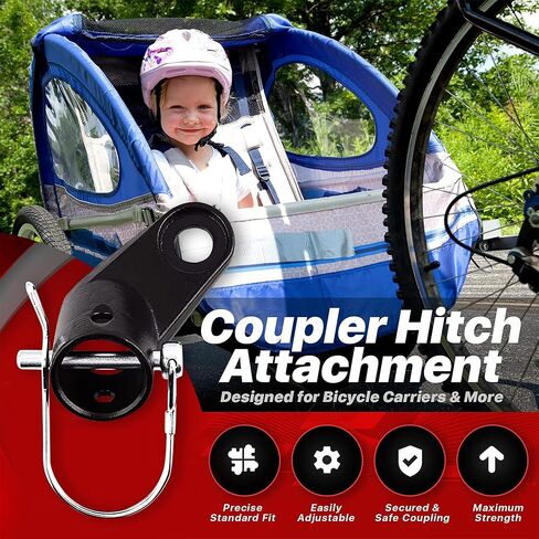 Bike Coupler, Coupler Hitch Attachments Compatible with Schwinn & Instep Bike Trailers, Aftermarket Replacement | Bike Coupler, Designed for Bicycle Carriers & More by Evo Dyne in Kuwait