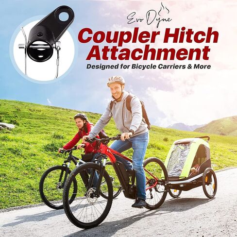 Bike Coupler, Coupler Hitch Attachments Compatible with Schwinn & Instep Bike Trailers, Aftermarket Replacement | Bike Coupler, Designed for Bicycle Carriers & More by Evo Dyne in Kuwait