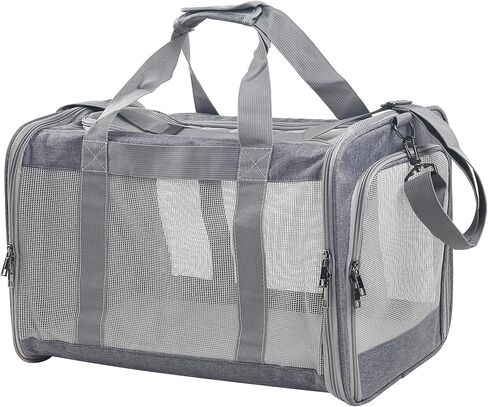 Atvobiy Cat Carriers Soft-Sided Pet Carrier for Large and Medium Cats 20 lbs, Dog Carriers for Small Dogs, Puppy Travel Bag with Big Storage Bag 4 Ventilated Windows, 3 Doors in Saudi Arabia
