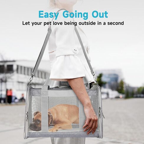 Atvobiy Cat Carriers Soft-Sided Pet Carrier for Large and Medium Cats 20 lbs, Dog Carriers for Small Dogs, Puppy Travel Bag with Big Storage Bag 4 Ventilated Windows, 3 Doors in Saudi Arabia