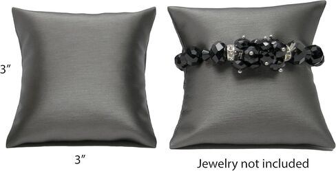 Novel Box® White Leatherette Bracelet Watch Jewelry Decoration Pillow (Pack of 5) 3X3 + NB Cleaning Cloth in Kuwait