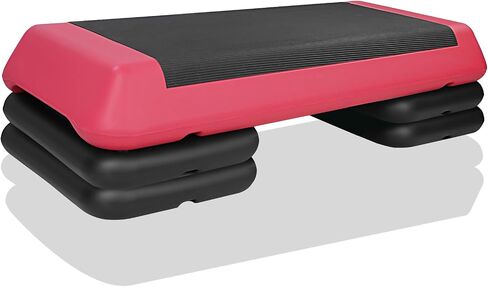 Adjustable Aerobic Stepper Workout Step with 4 Risers Fitness & Exercise Platform Trainer in Kuwait