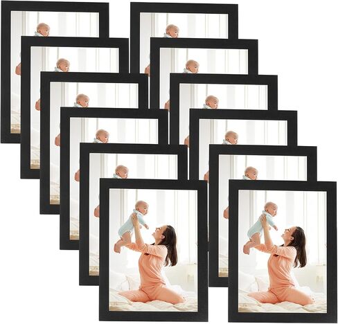 CRUGLA 8.5 x 11 Magnetic Picture Frame 12 Packs, Kids Artwork Frame Changeable, Magnetic Sheet with Self Adhesive Backing, Document Sign Paper Holder Poster Certificate Frame Bulk for Refrigerator in Kuwait