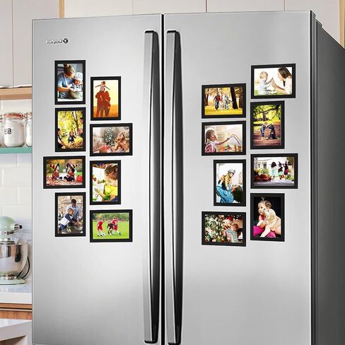 CRUGLA 8.5 x 11 Magnetic Picture Frame 12 Packs, Kids Artwork Frame Changeable, Magnetic Sheet with Self Adhesive Backing, Document Sign Paper Holder Poster Certificate Frame Bulk for Refrigerator in Kuwait