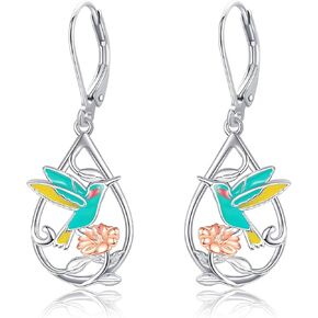 Phoenix Earrings S925 Sterling Silver Phoenix Dangle/Drop Earrings Phoenix Animal Valentines Day Jewelry Gifts for Women Gilrs