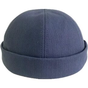Gogobear Men's Cotton Brimless Hats Vintage Rolled Cuff Adjustable Street Casual Docker Beanie Skull Caps