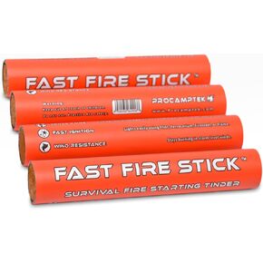 Procamptek Fast Fire Stick - Survival Fire Starting Tinder، إصدار جديد من عصا حبل الدهون، أفضل مشعل إطفاء للطوارئ، والبقاء، وإشعال النار في المعسكرات، وصناعة الأدغال، والمشي لمسافات طويلة - مقاوم للماء وغير سام in Kuwait