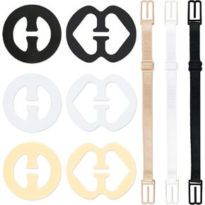 REDANHA 9PCS Adjustable Anti-Slip Bra Strap Clips for Back, Bra Strap Holders Bra Connector Clip for Cleavage Control and Shoulder Comfort Enhancers, Non Slip Bra Accessory for Women and Girls