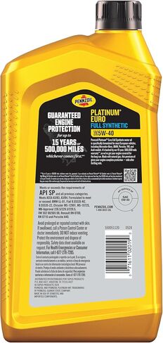 Pennzoil Euro L Full Synthetic 5W-30 Diesel Engine Oil, 1 Quart in Kuwait