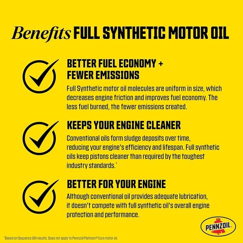 Pennzoil Euro L Full Synthetic 5W-30 Diesel Engine Oil, 1 Quart in Kuwait