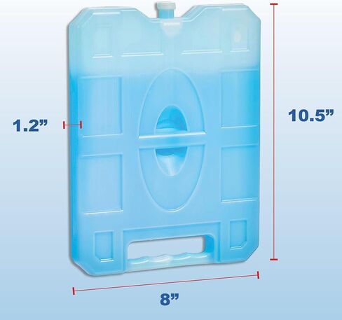 Sport Temp Reusable Jumbo Ice Pack (Set of 4) Long Lasting - Perfect for Keeping Food Or Beverages Cold, Coolers, Camping, Beach Coolers, Hiking & More. Clear Blue. in Saudi Arabia