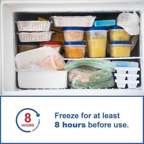 Sport Temp Reusable Jumbo Ice Pack (Set of 4) Long Lasting - Perfect for Keeping Food Or Beverages Cold, Coolers, Camping, Beach Coolers, Hiking & More. Clear Blue. in Saudi Arabia