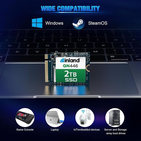 INLAND M.2 2242 1TB SSD NVMe PCIe Gen 3x4 محرك أقراص الحالة الصلبة الداخلي ثلاثي الأبعاد NAND TLC سرعة قراءة/كتابة تصل إلى 2,400/2,100 ميجابايت/ثانية in Saudi Arabia