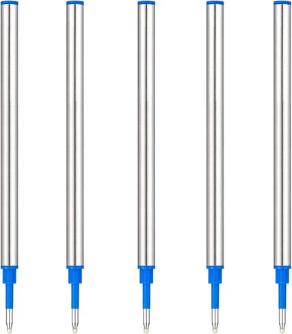 HeTaoCat Gel Rollerball Pen Refills, Roller Ball Fine Point 0.5mm, Black Ink Refill Pack of 5 - Replaceable Ballpoint Pen Refills Medium Point (Black) in Kuwait