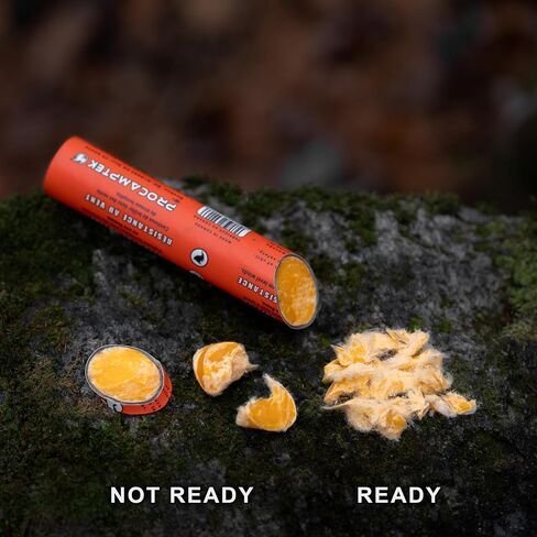 Procamptek Fast Fire Stick - Survival Fire Starting Tinder، إصدار جديد من عصا حبل الدهون، أفضل مشعل إطفاء للطوارئ، والبقاء، وإشعال النار في المعسكرات، وصناعة الأدغال، والمشي لمسافات طويلة - مقاوم للماء وغير سام in Kuwait